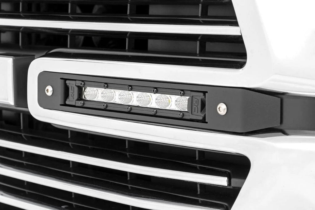 Rough Country Dual 6in LED Grille Kit | Chrome Slimline | Ram 1500 2WD/4WD (2019-2024) 70784 - Side View