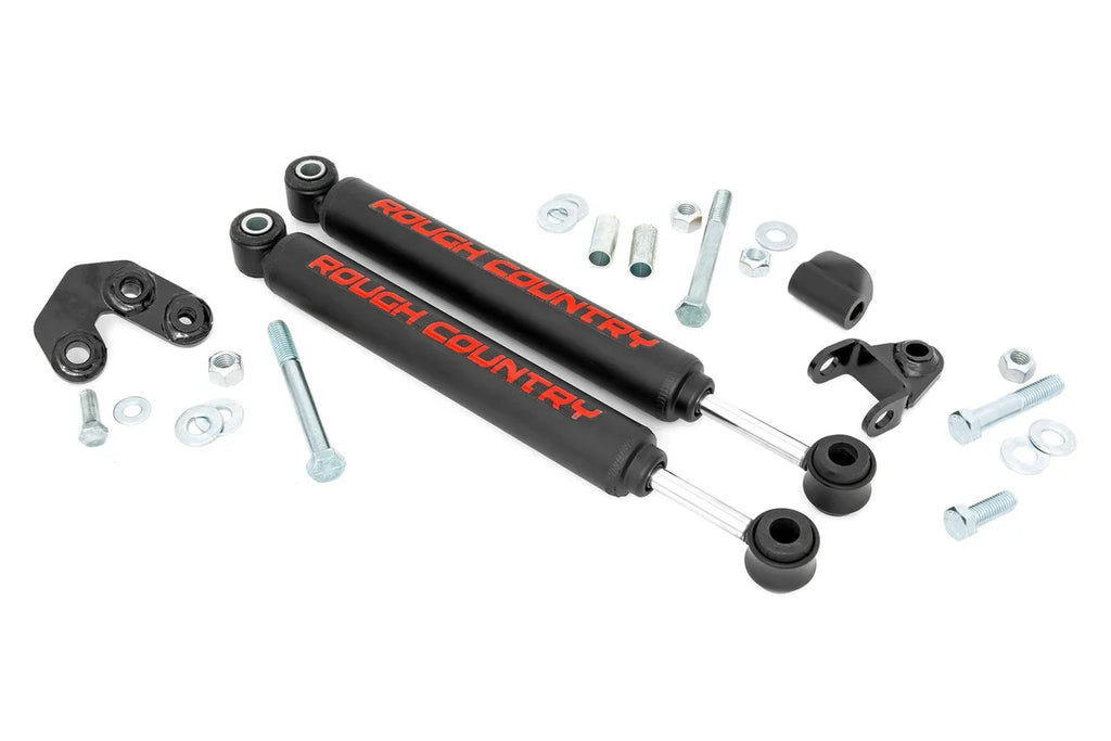 Rough Country Dual Steering Stabilizer | 2.5-6.5 Inch Lift | Jeep Cherokee XJ/Comanche MJ/Wrangler TJ 87308 - Main Product...