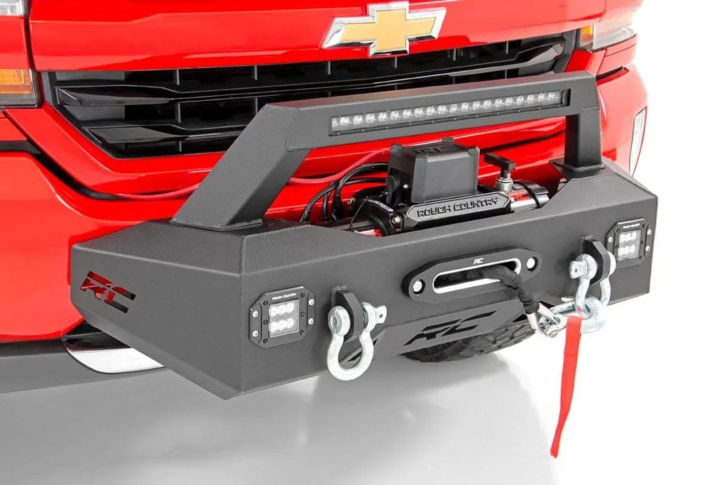 Rough Country EXO Winch Mount Kit | Chevy Silverado 1500 2WD/4WD (2007-2018 & Classic) 10761 - Side View