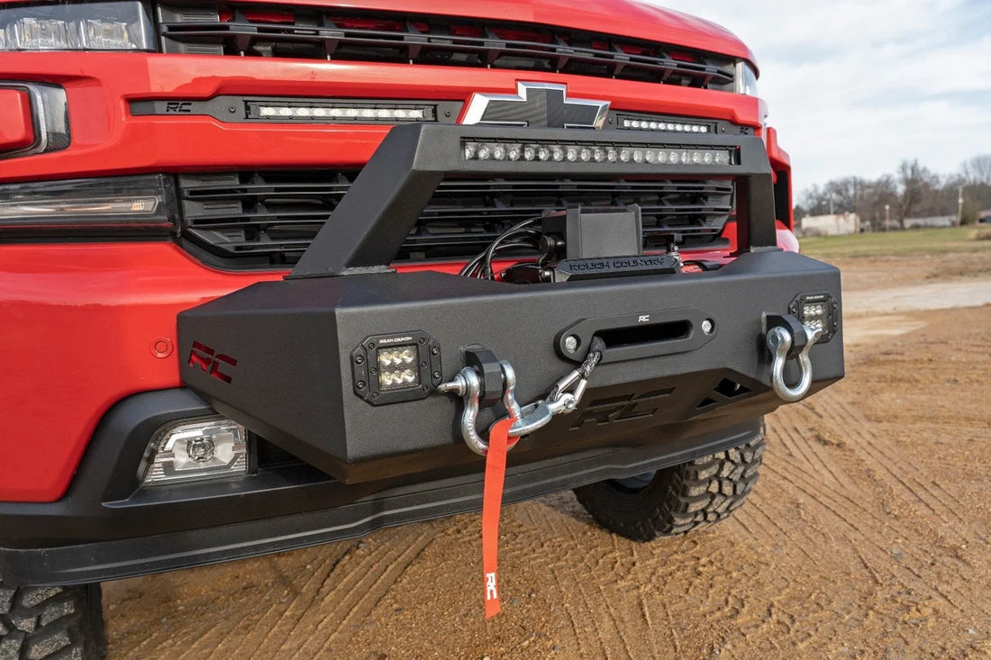 Rough Country EXO Winch Mount Kit | Chevy Silverado 1500 2WD/4WD (2019-2022) 10765 - Back View