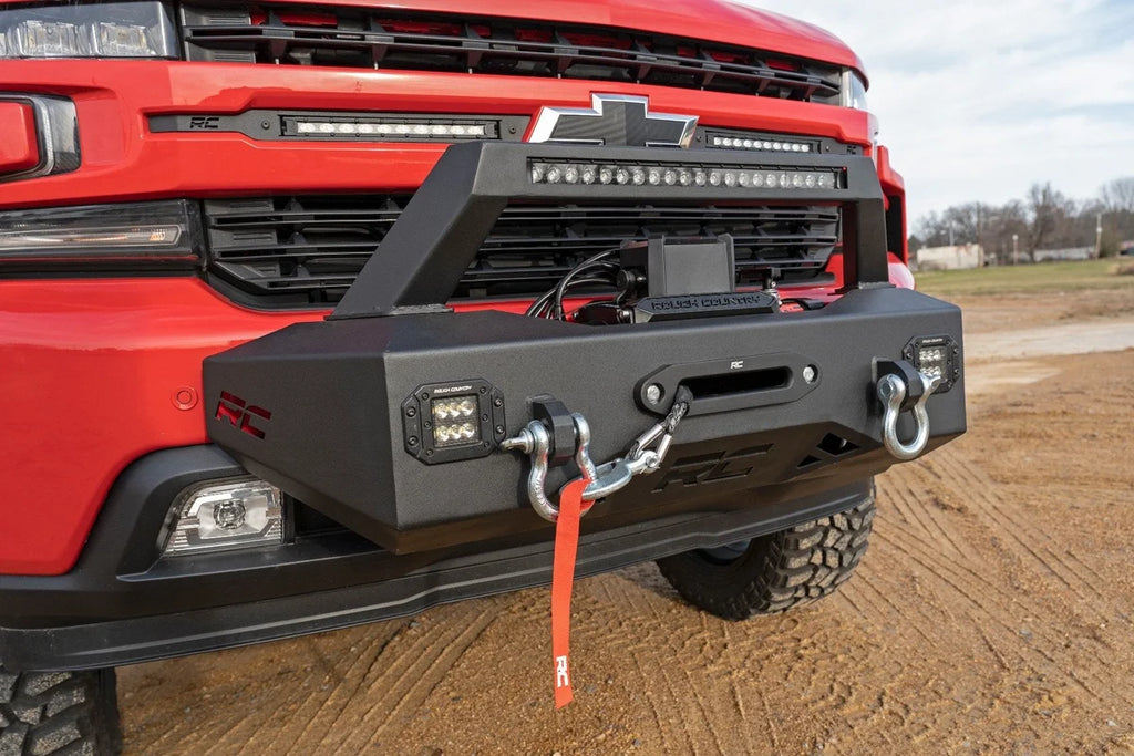Rough Country EXO Winch Mount Kit | Chevy Silverado 1500 2WD/4WD (2019-2022) 10765 - Back View