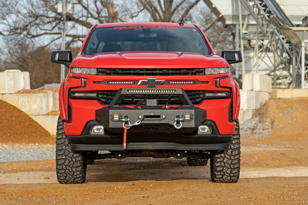 Rough Country EXO Winch Mount Kit | Chevy Silverado 1500 2WD/4WD (2019-2022) 10765 - Installation View