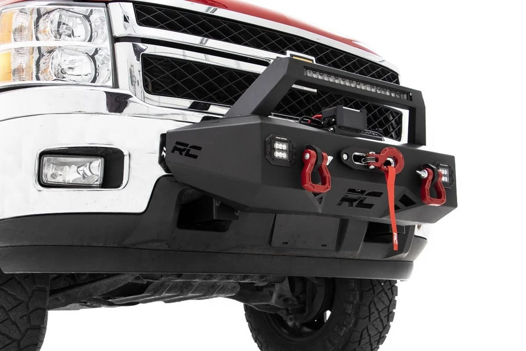 Rough Country EXO Winch Mount Kit | Chevy Silverado 2500 HD/3500 HD 2WD/4WD (2011-2019) 10764 - Main Product View