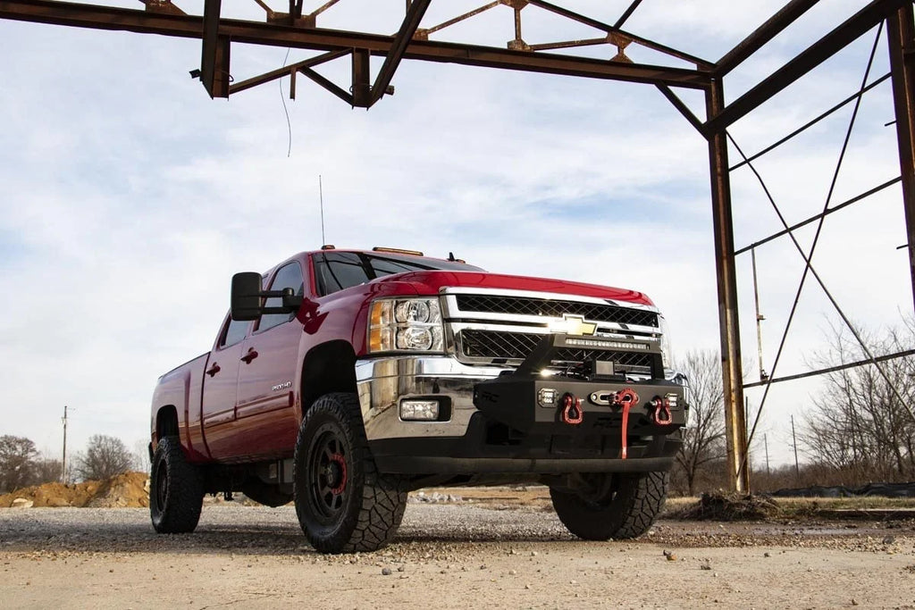 Rough Country EXO Winch Mount Kit | Chevy Silverado 2500 HD/3500 HD 2WD/4WD (2011-2019) 10764 - Side View