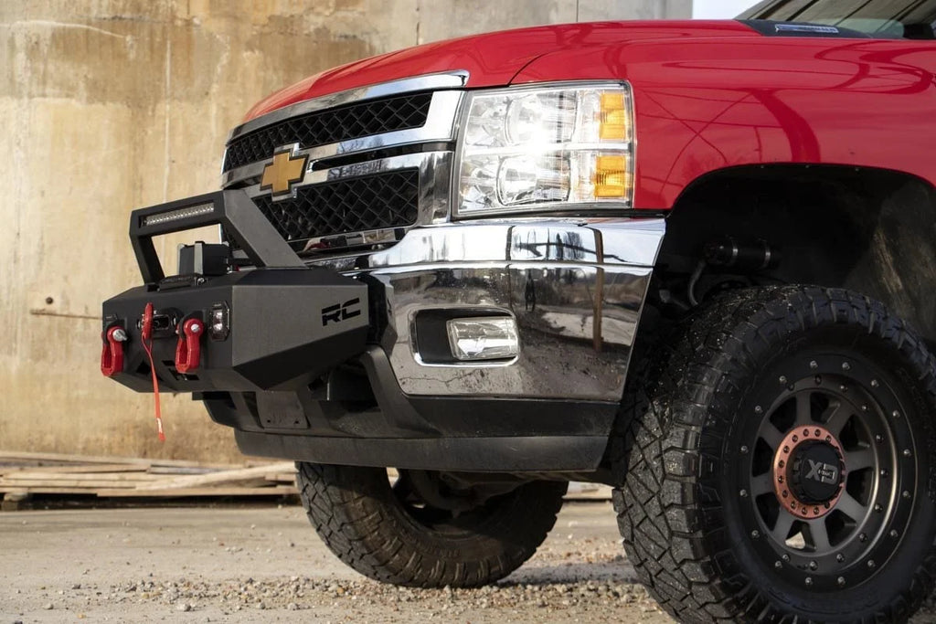 Rough Country EXO Winch Mount Kit | Chevy Silverado 2500 HD/3500 HD 2WD/4WD (2011-2019) 10764 - Back View