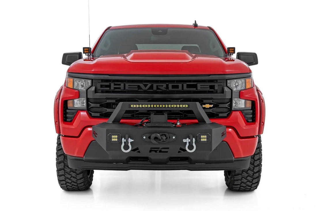 Rough Country EXO Winch Mount Kit | Chevy Silverado 1500 2WD/4WD (2019-2026) - Back View