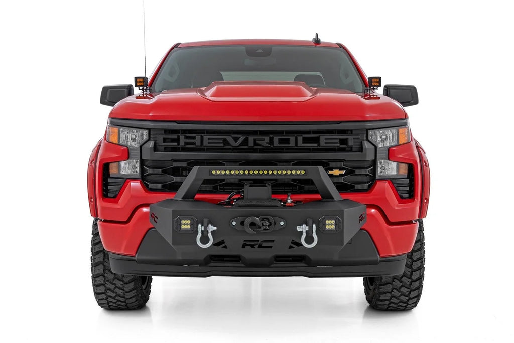 Rough Country EXO Winch Mount Kit | Chevy Silverado 1500 2WD/4WD (2019-2026) - Back View