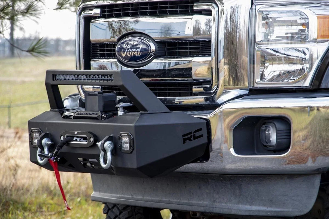 Rough Country EXO Winch Mount Kit | Ford F-250/F-350 Super Duty 2WD/4WD (2011-2016) 51006 - Side View