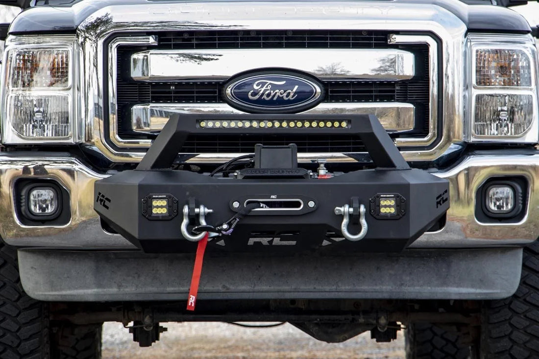 Rough Country EXO Winch Mount Kit | Ford F-250/F-350 Super Duty 2WD/4WD (2011-2016) 51006 - Back View