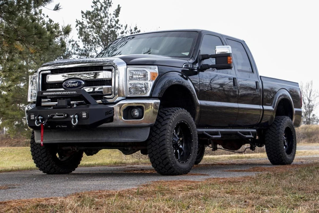 Rough Country EXO Winch Mount Kit | Ford F-250/F-350 Super Duty 2WD/4WD (2011-2016) 51006 - Installation View