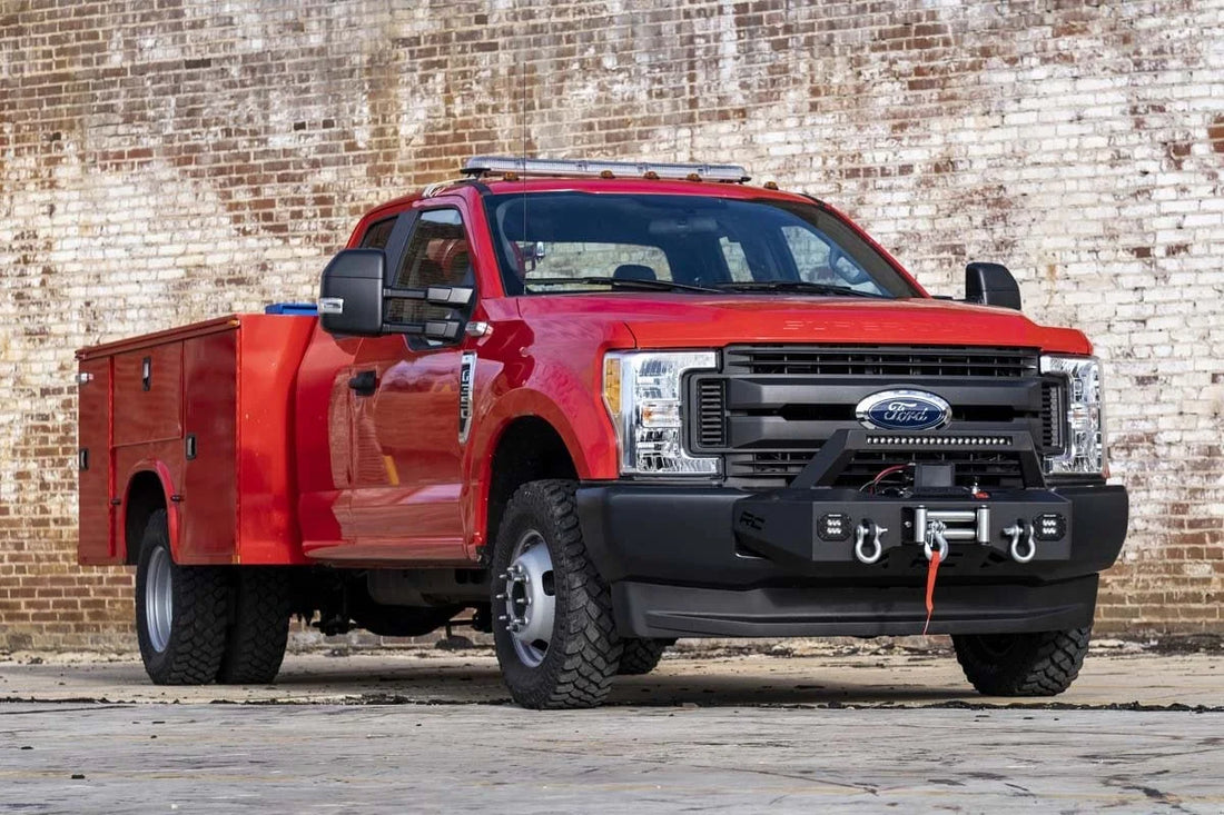 Rough Country EXO Winch Mount Kit | Ford F-250/F-350 Super Duty 2WD/4WD (2017-2020) 51004 - Side View