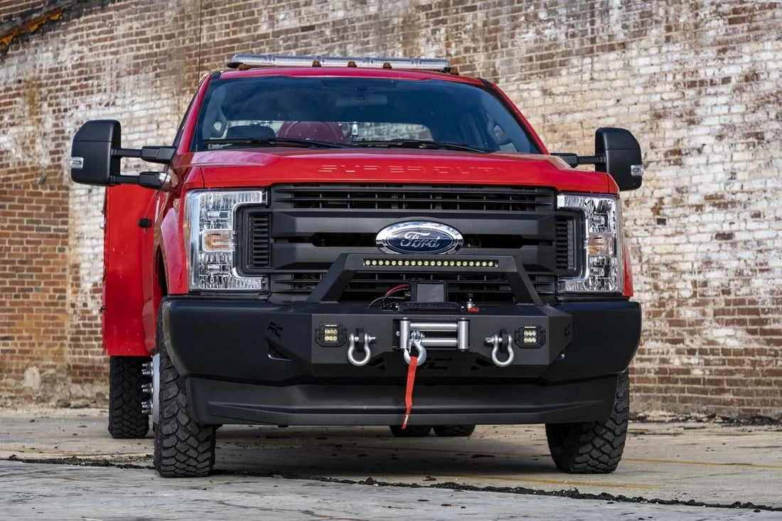Rough Country EXO Winch Mount Kit | Ford F-250/F-350 Super Duty 2WD/4WD (2017-2020) 51004 - Back View