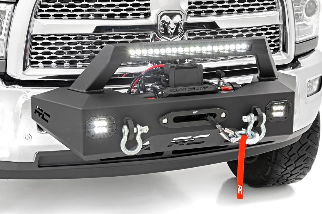 Rough Country EXO Winch Mount Kit | Ram 2500 2WD/4WD (2014-2018) 31007 - Back View