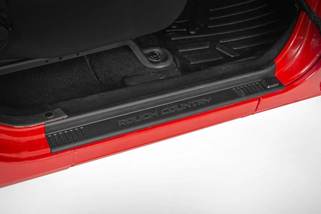 Rough Country Entry Guards | Front and Rear | Jeep Wrangler Unlimited 2WD/4WD (2007-2018) 10567 - Installation View