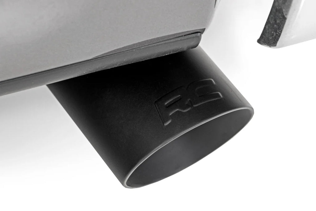 Rough Country Exhaust Tip | Black | RC Logo | 2.5-3 Inch Pipe 96004 - Main Product View