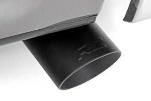 Rough Country Exhaust Tip | Black | RC Logo | 2.5-3.125 Inch Pipe 96004A - Main Product View