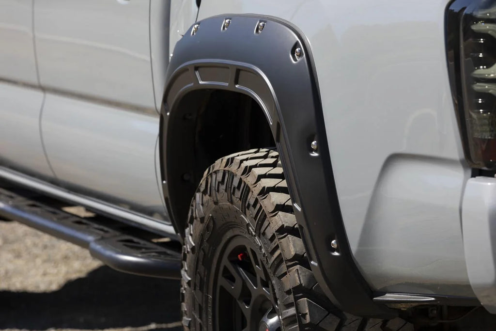Rough Country Fender Flares | Defender | 040 Super White | Toyota Tacoma 2WD/4WD (16-23) A-T11621-O4O - Additional View 5