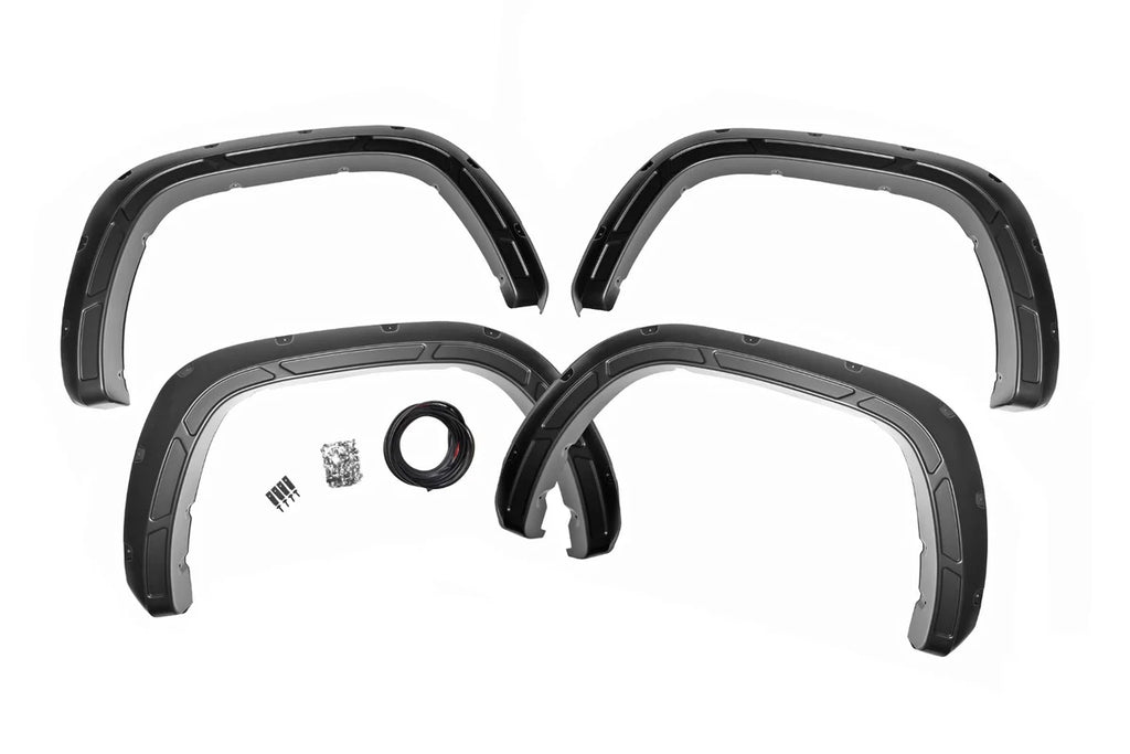 Rough Country Fender Flares | Defender | Gloss Black | Toyota Tundra 2WD/4WD (2022-2024) A-T02224-RCGB - Main Product View