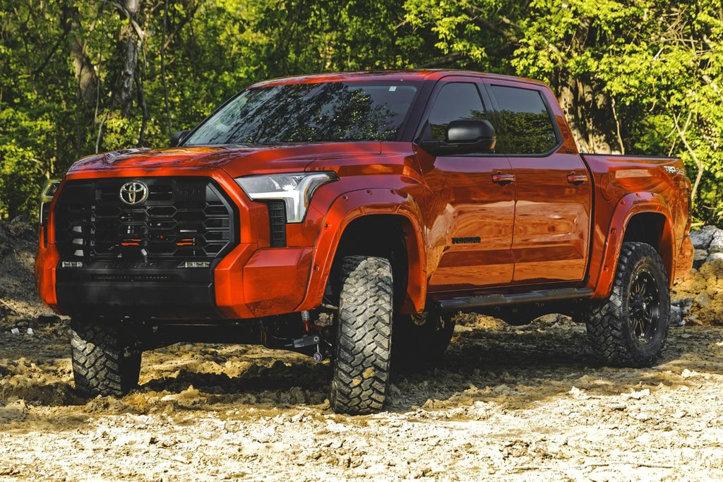 Rough Country Fender Flares | Defender | Gloss Black | Toyota Tundra 2WD/4WD (2022-2024) A-T02224-RCGB - Installation View