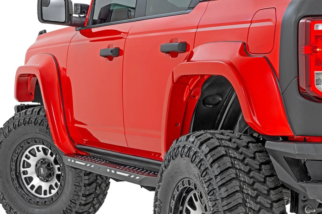 Rough Country Fender Flares | PQ Race Red | Ford Bronco 4WD (2021-2025) O-F12124-PQ - Main Product View