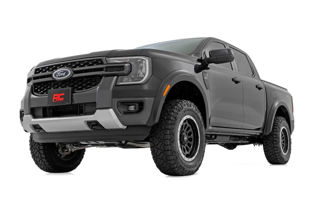 Rough Country Fender Flares | Sport | G1 Absolute Black | Ford Ranger 2WD/4WD (2024-2025) - Side View