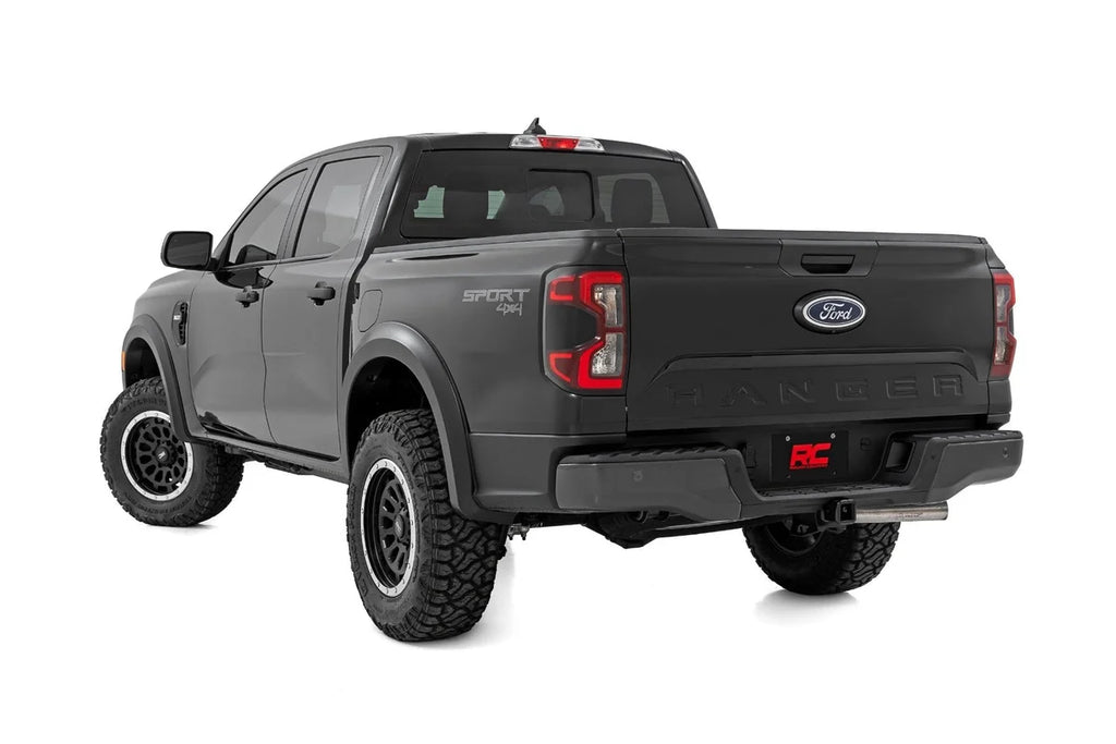 Rough Country Fender Flares | Sport | G1 Absolute Black | Ford Ranger 2WD/4WD (2024-2025) - Back View