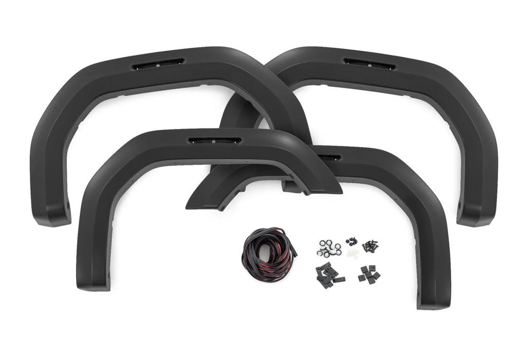 Rough Country Fender Flares | Sport | GBA Black | GMC Sierra 2500 HD/Sierra 3500 HD (20-26) - Side View