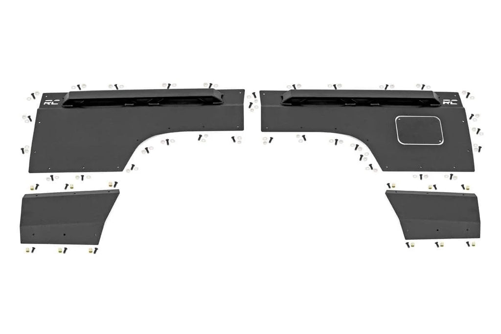 Rough Country Fender & Quarter Panel Armor | Rear | Combo | Jeep Cherokee XJ 2WD/4WD (97-01) 10579 - Rear View
