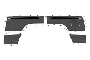 Rough Country Fender & Quarter Panel Armor | Rear | Combo | Jeep Cherokee XJ 2WD/4WD (97-01) 10579 - Rear View