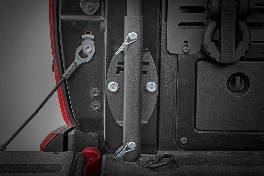 Rough Country Flag Pole Holder | Bed Rail | w/ Flag 117503 - Back View