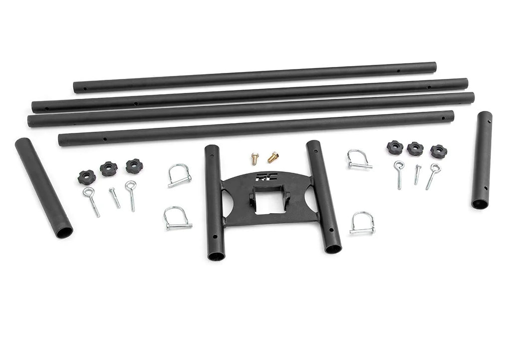 Rough Country Flag Pole Holder | Dual | 2 Inch Hitch | w/ Flag Poles 117504 - Main Product View