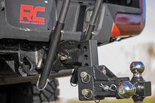 Load image into Gallery viewer, Rough Country Flag Pole Holder | Dual | 2 Inch Hitch | w/ Flag Poles 117504 - Installation View