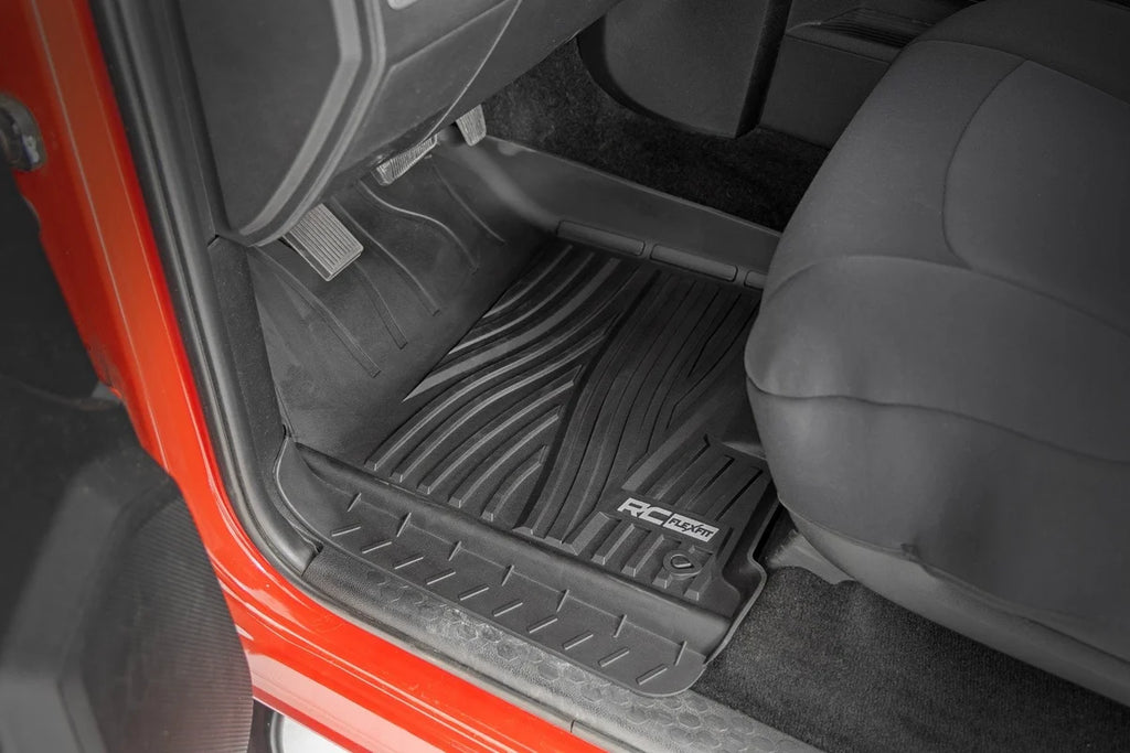 Rough Country Flex-Fit Floor Mats | FR & RR | Crew Cab | Ram 1500 2WD/4WD (2012-2018 & Classic) - Side View
