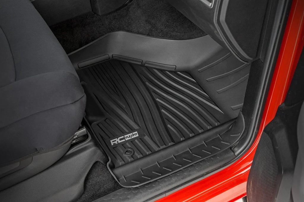 Rough Country Flex-Fit Floor Mats | FR & RR | Crew Cab | Ram 1500 2WD/4WD (2012-2018 & Classic) - Back View