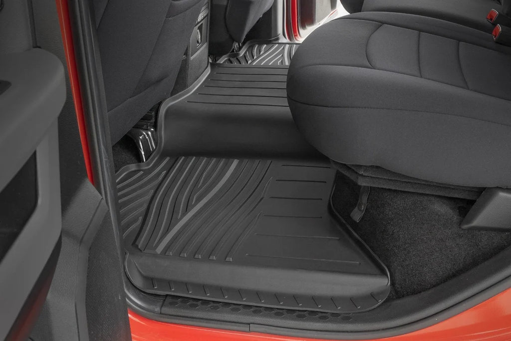 Rough Country Flex-Fit Floor Mats | FR & RR | Crew Cab | Ram 1500 2WD/4WD (2012-2018 & Classic) - Installation View
