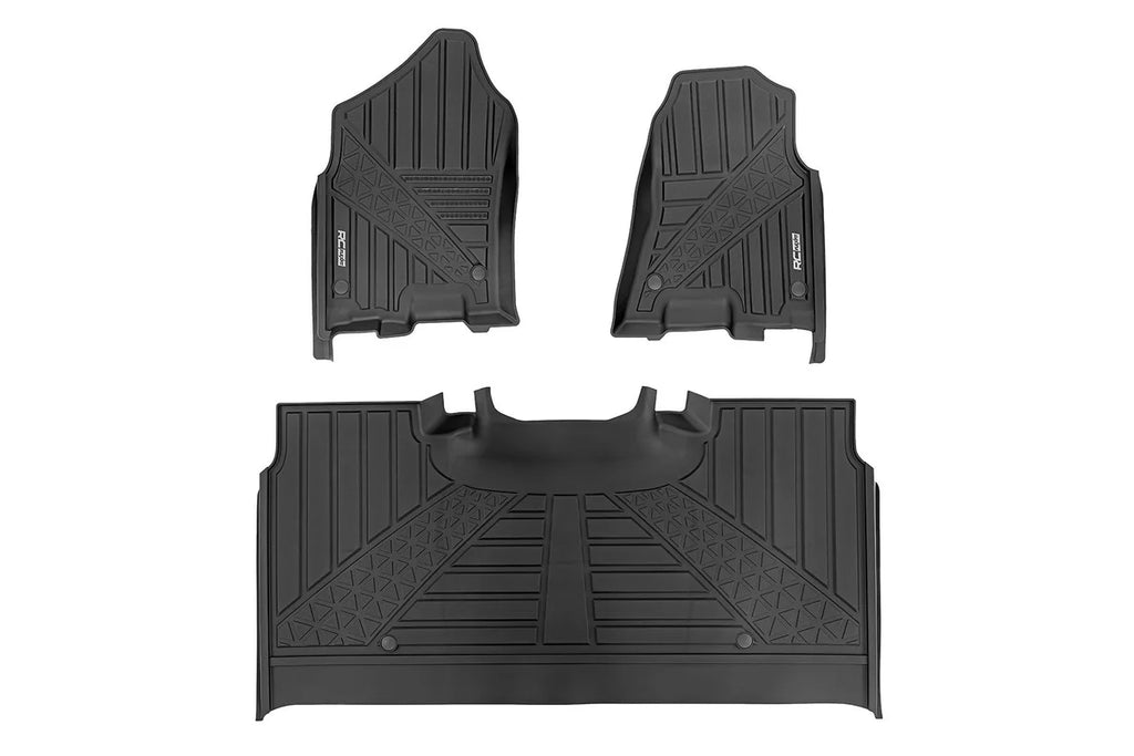 Rough Country Flex-Fit Floor Mats | FR & RR | Crew | Ram 1500 (19-24)/1500 TRX (21-24) FF-31422 - Fitment View