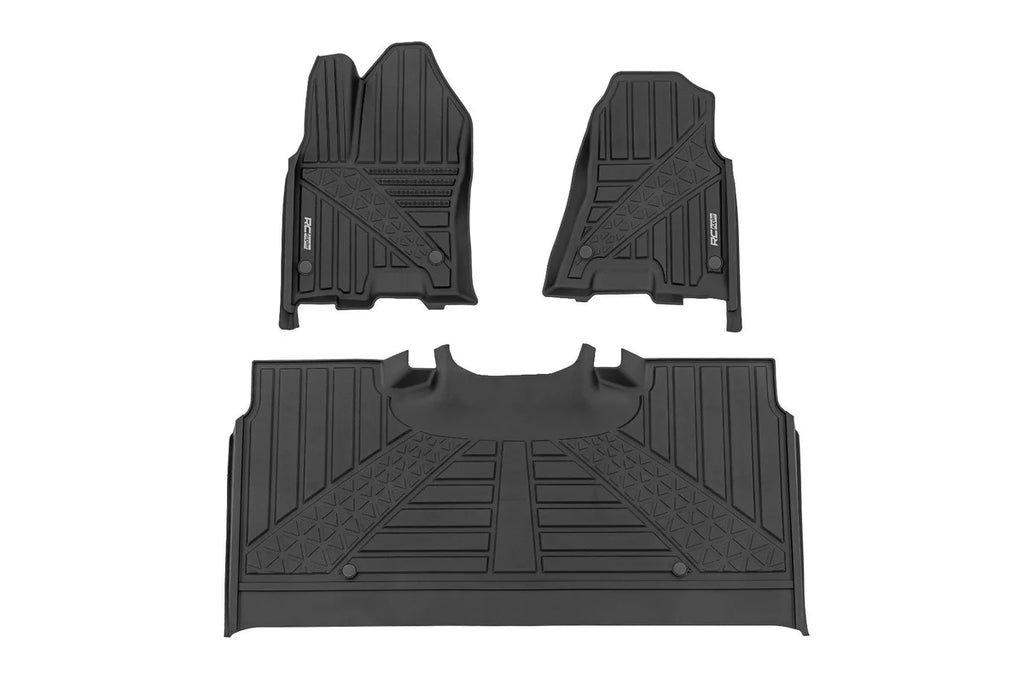 Rough Country Flex-Fit Floor Mats | FR & RR | Crew | Ram 1500 2WD/4WD (2025-2026) - Fitment View