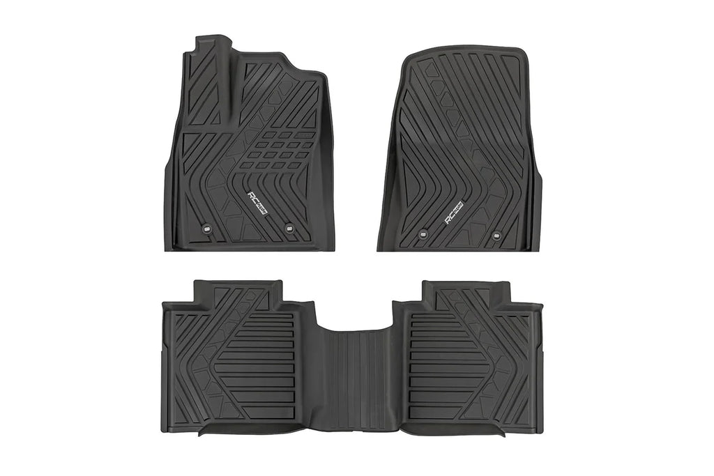 Rough Country Flex-Fit Floor Mats | FR & RR | CrewMax | Toyota Tundra 2WD/4WD (2022-2026) - Installation View