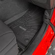 Load image into Gallery viewer, Rough Country Flex-Fit Floor Mats | FR &amp; RR | RR Lockable | Jeep Gladiator JT 4WD (20-25) - Installation View