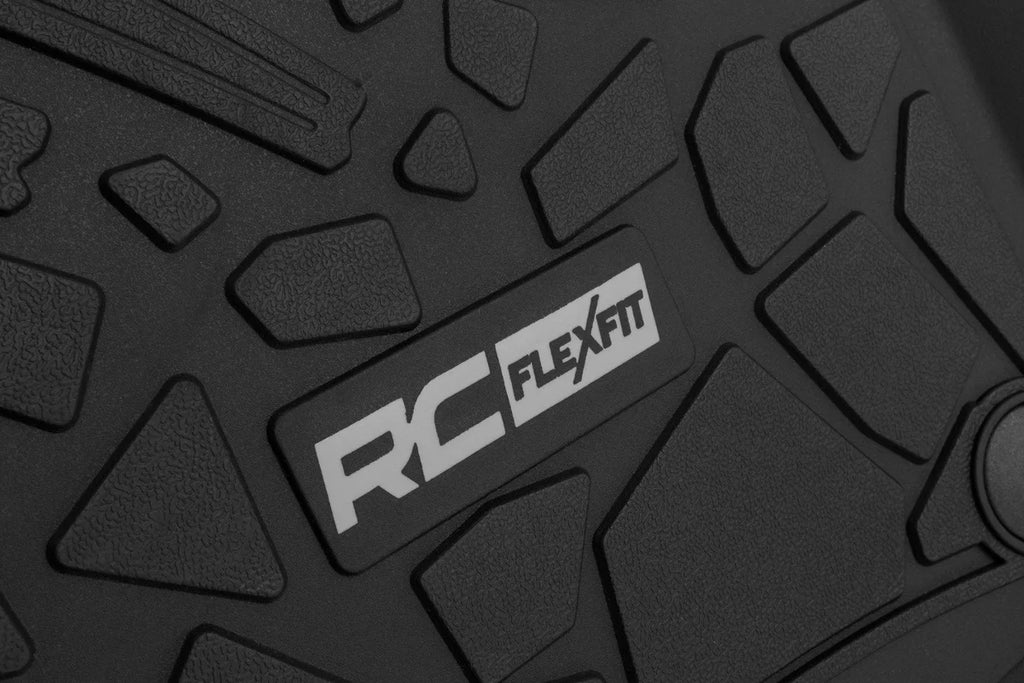 Rough Country Flex-Fit Floor Mats | FR & RR | RR Lockable | Jeep Gladiator JT 4WD (20-25) - Fitment View