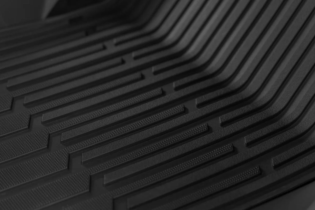 Rough Country Flex-Fit Floor Mats | FR & RR | Tesla /Cybertruck 4WD (2024-2025) FF-71502 - Installation View