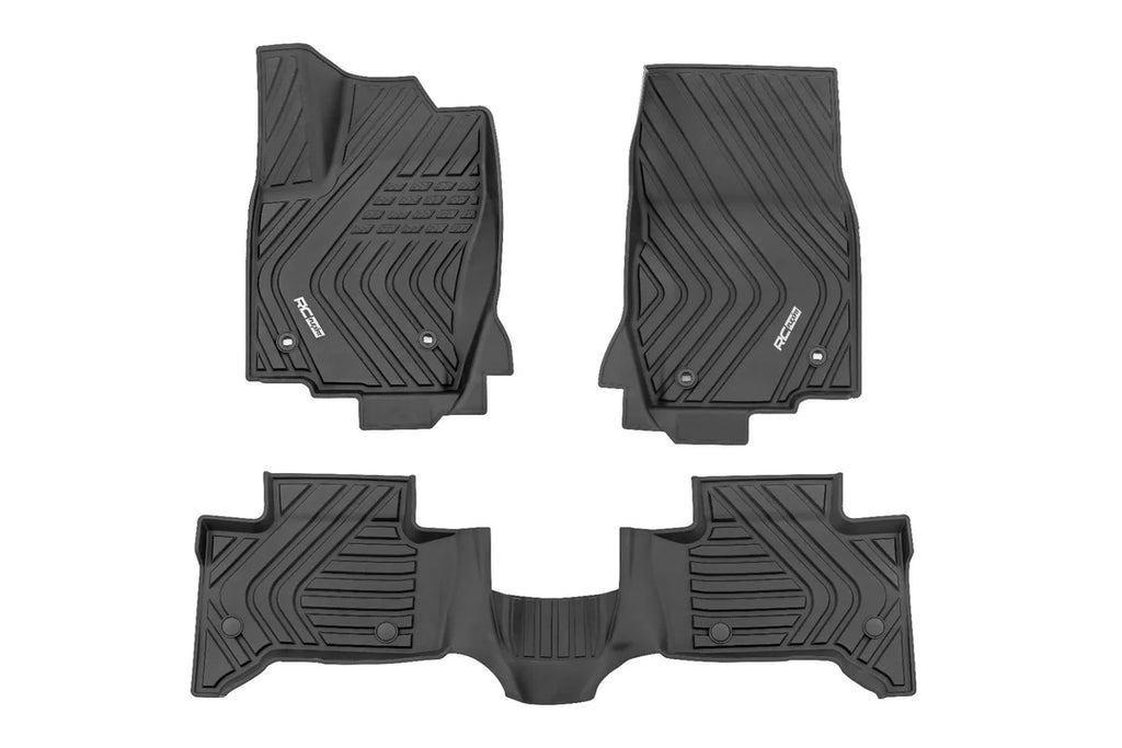 Rough Country Flex-Fit Floor Mats | FR & RR | Toyota Land Cruiser 4WD (2024-2025) - Fitment View