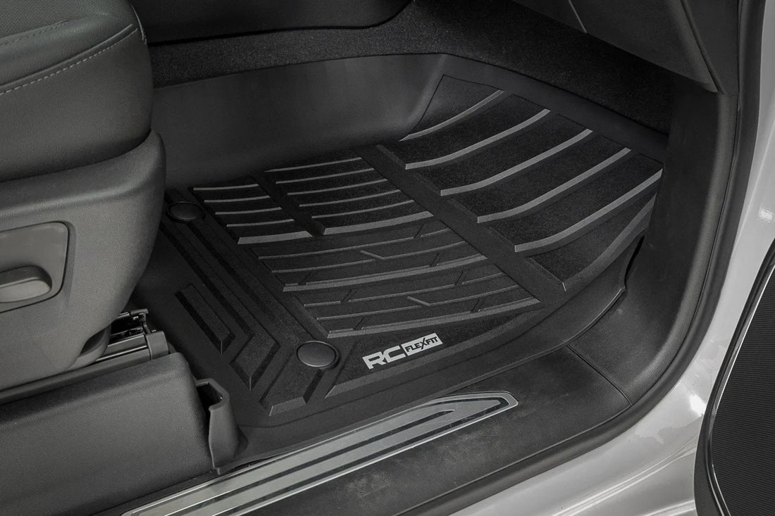 Rough Country Flex-Fit Floor Mats | Front | Bucket | Chevy/GMC 1500/2500HD/3500HD (19-26 & Classic) - Back View