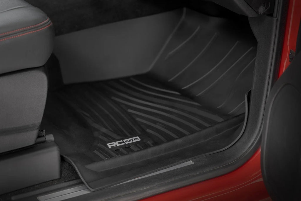 Rough Country Flex-Fit Floor Mats | Front | Chevy/GMC 1500/2500HD/3500HD (14-19 & Classic) - Back View