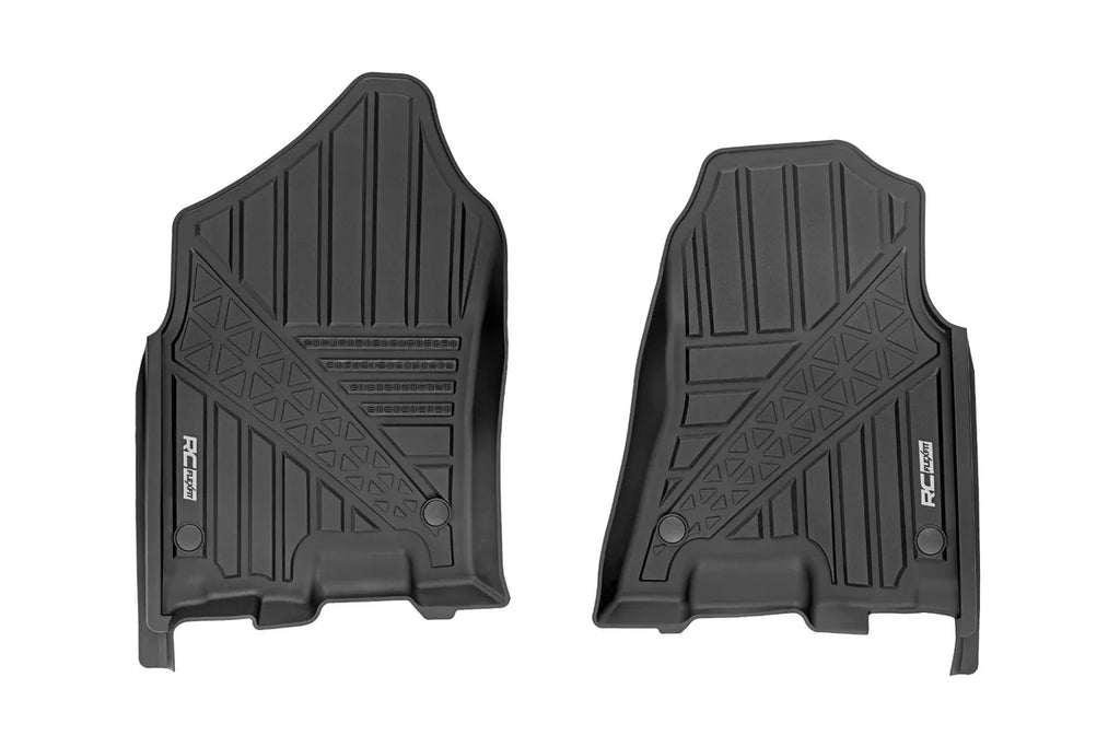 Rough Country Flex-Fit Floor Mats | Front | Crew | Ram 1500 (19-24)/1500 TRX (21-24) - Front View
