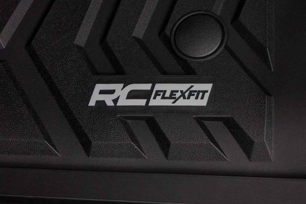 Rough Country Flex-Fit Floor Mats | Front | Ford F-250/F-350 Super Duty 2WD/4WD (2017-2026) - Installation View