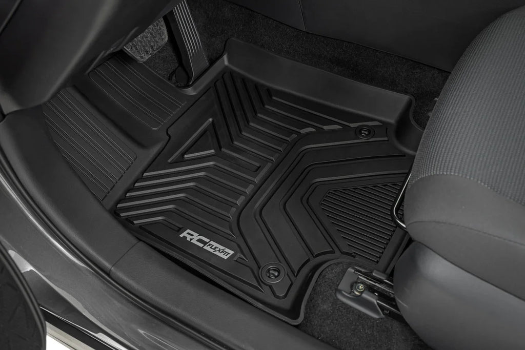 Rough Country Flex-Fit Floor Mats | Front & Rear | Toyota RAV4 2WD/4WD (2019-2025) FF-71602 - Side View