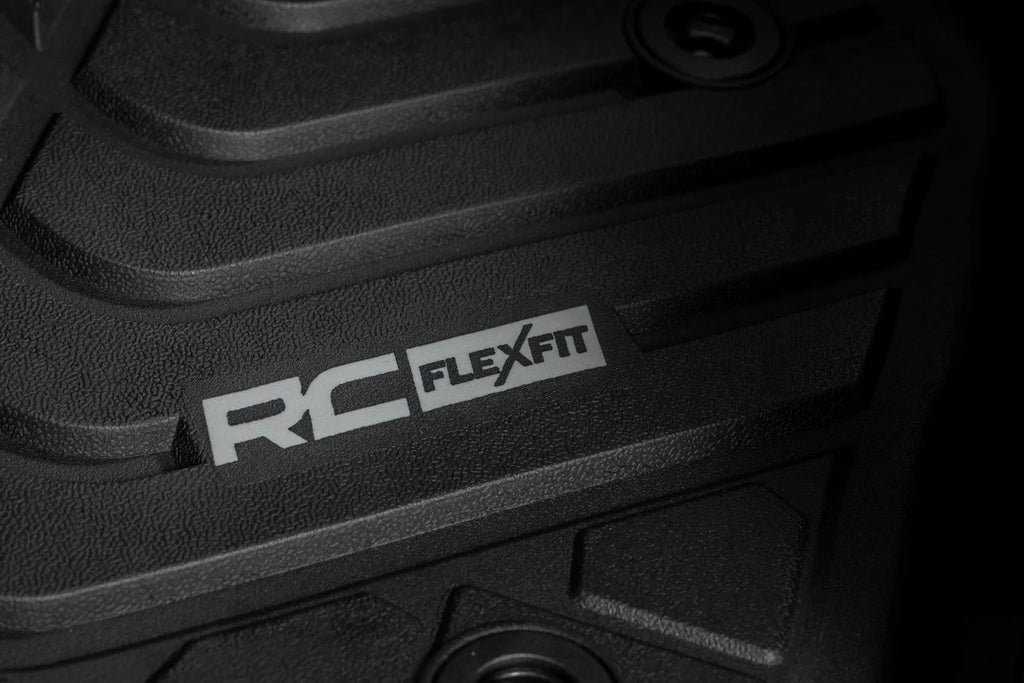 Rough Country Flex-Fit Floor Mats | Front | Toyota Tacoma 2WD/4WD (2016-2023) - Installation View