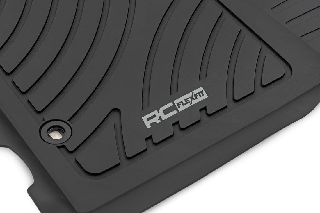 Rough Country Flex-Fit Floor Mats | Front and Rear | Toyota Tacoma 2WD/4WD (2012-2015) - Side View