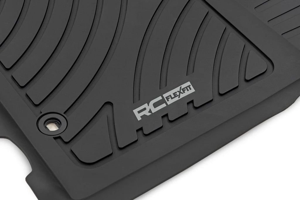 Rough Country Flex-Fit Floor Mats | Front and Rear | Toyota Tacoma 2WD/4WD (2012-2015) - Side View